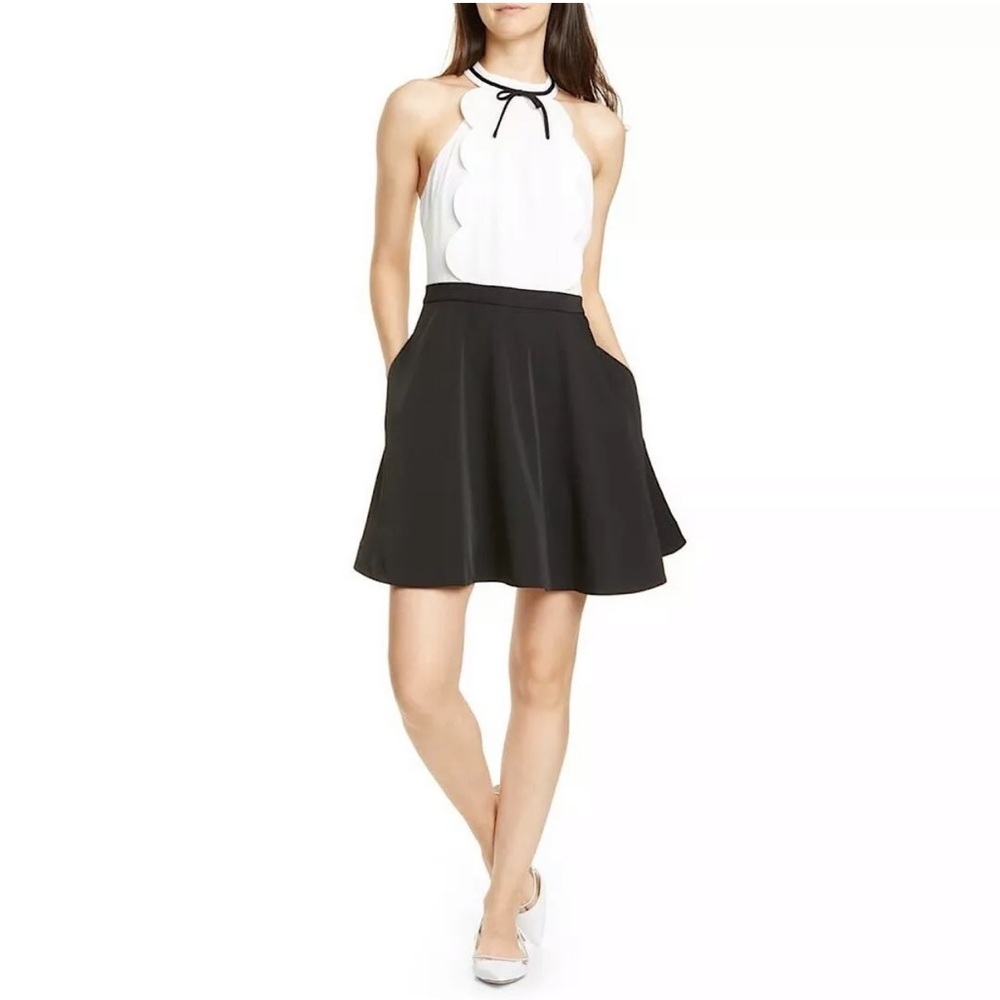 Ted Baker scallop halterneck skater dress